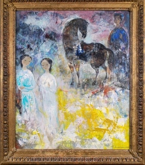 The oil painting"Property of a Lady of Title" by Vu Cao Dam (Photo: Sloane Street Auctions)