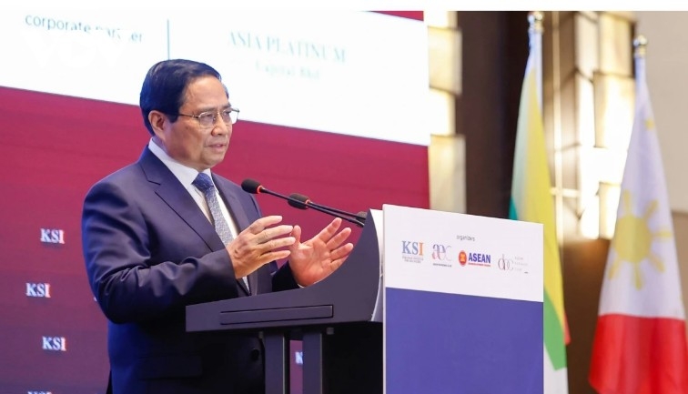 Prime Minister Pham Minh Chinh speaks at the ASEAN Leadership and Partnership Forum