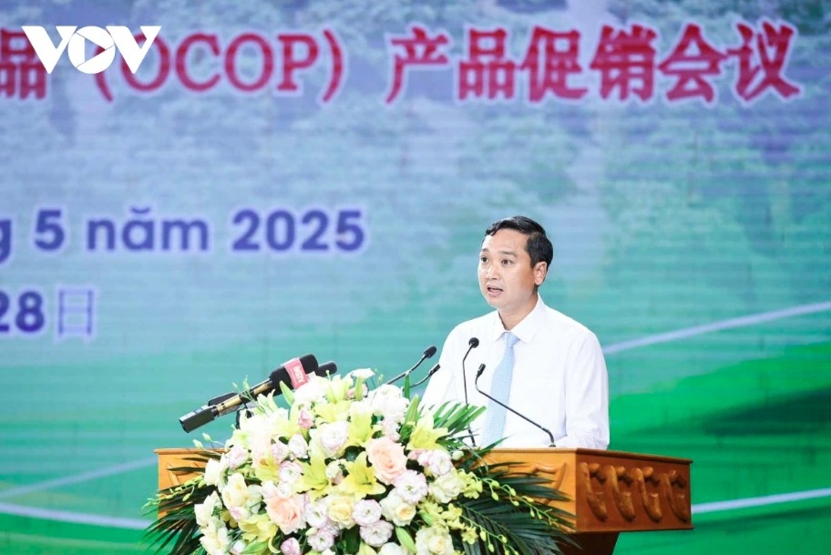Nguyen Viet Oanh, chairman of the Bac Giang provincial administration, addresses the event
