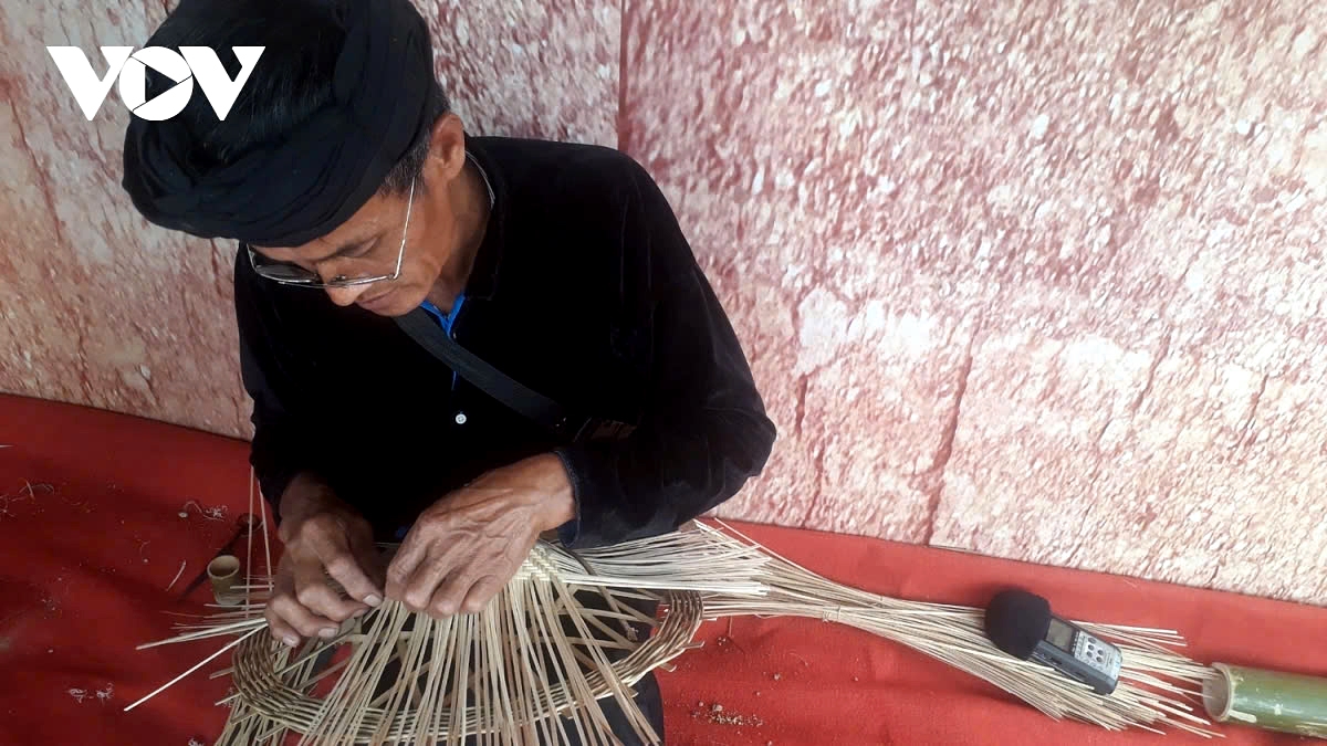 Chang Chang Sinh says weaving the hat is time consuming, and it often takes him three days to complete a product