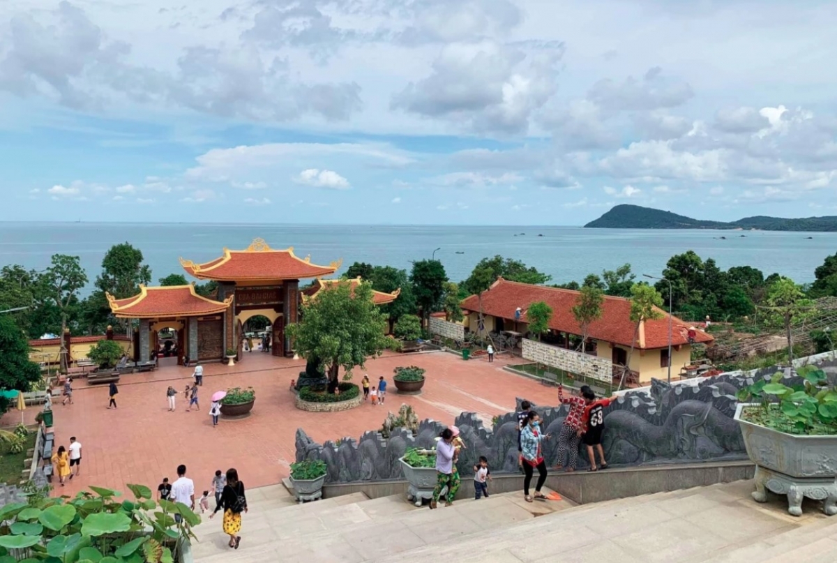 Photographed is Ho Quoc pagoda on Phu Quoc island city.