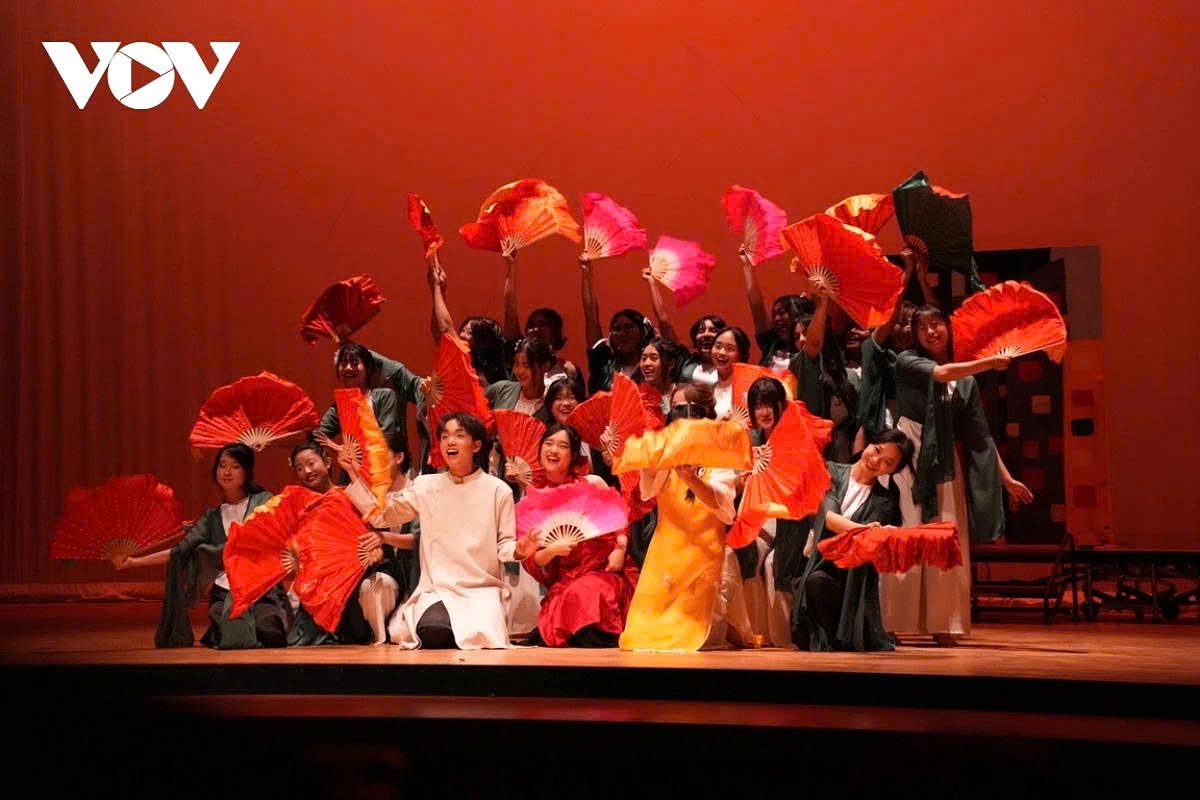 A performance during Vietnam Week 2025 in Beppu City, Oita Prefecture, Japan