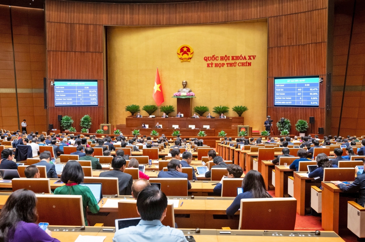Deputies attend the ninth session of the National Assembly in Hanoi on June 27. (Photo: quochoi.vn)