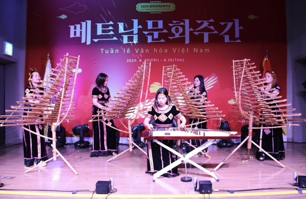 A performance of Vietnamese traditional music instruments (Photo: VNA)