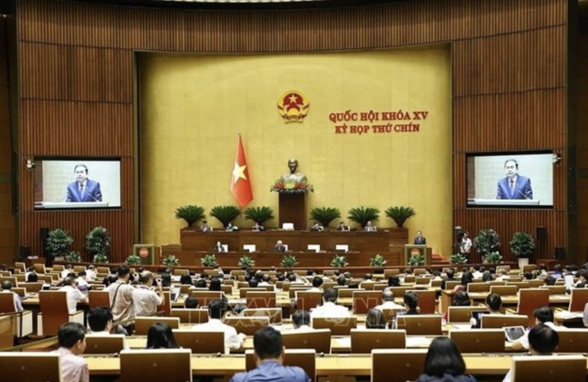 NA Chairman Tran Thanh Man delivers remarks concluding the Q&amp;A session on June 20. (Photo: VNA)