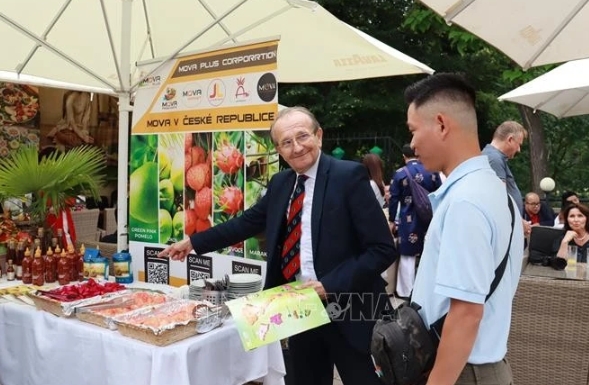 A visitor at the event