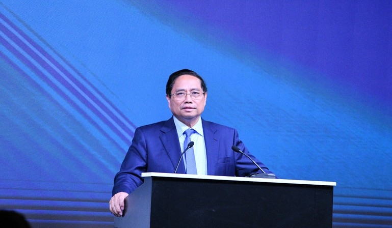 PM Pham Minh Chinh addresses the event (Photo: nhandan.vn)