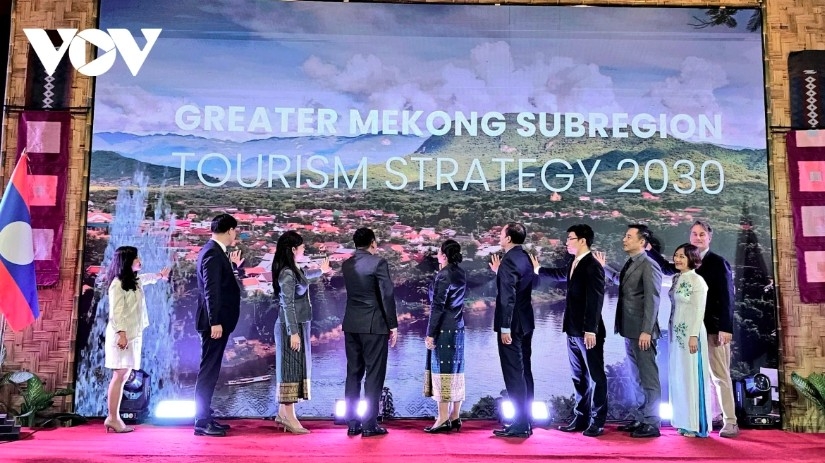 At the launch ceremony of the Greater Mekong Subregion Tourism Strategy 2030