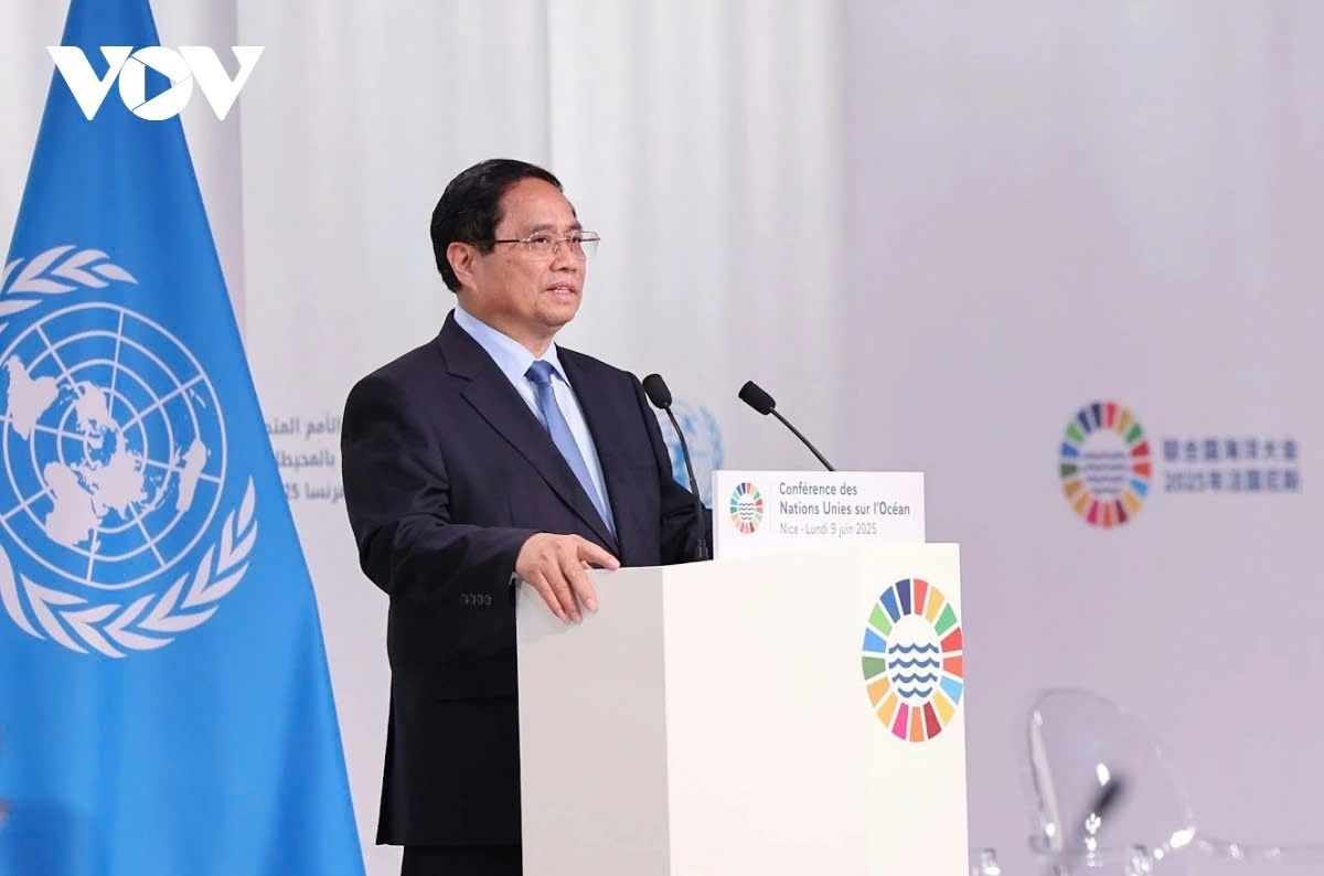Vietnamese Prime Minister Pham Minh Chinh, on behalf of ASEAN, outlines a comprehensive roadmap to confront mounting challenges facing the world’s oceans at the third UN Ocean Conference in Nice, France, on June 9