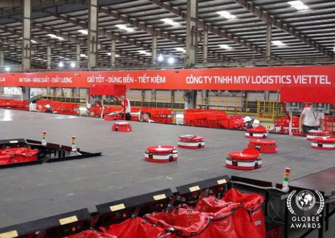 Viettel's autonomous goods-sorting robot system wins gold at Globee Technology Awards (Photo: Viettel)