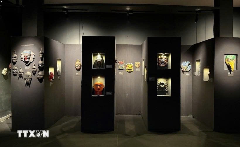 The exhibition features nearly 100 ritual and performance masks from Vietnam, India, Thailand, China, the Republic of Korea, Sri Lanka, and Myanmar, highlighting Asia’s shared spiritual and artistic heritage. (Photo: VNA)