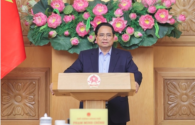 Prime Minister Pham Minh Chinh chairs the conference (Photo:VGP)