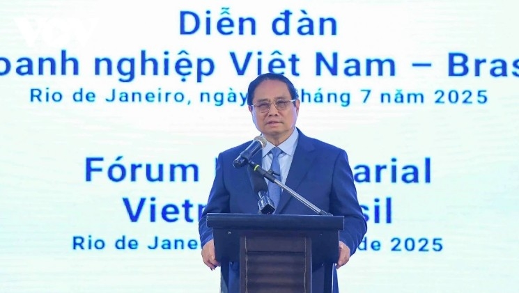 Prime Minister Pham Minh Chinh speaks at the event