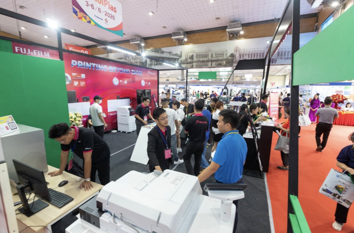 Cutting-edge technologies in printing, packaging and materials on display at the event
(Photo: baotintuc.vn)
