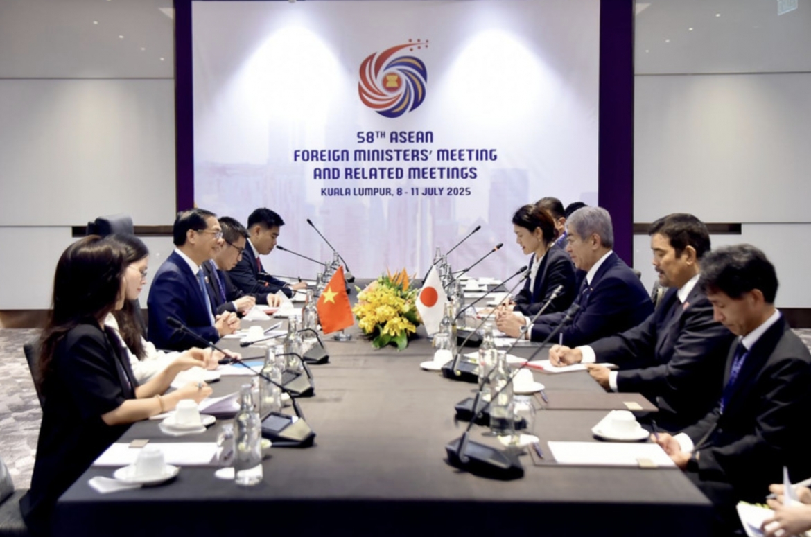 At the meeting between Deputy Prime Minister and Minister of Foreign Affairs Bui Thanh Son and Japanese FM Iwaya Takeshi (Photo: The Ministry of Foreign Affairs)