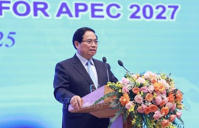 Prime Minister Pham Minh Chinh speaks at the inauguration ceremony of the National Organising Committee for APEC 2027 (Photo: VNA)