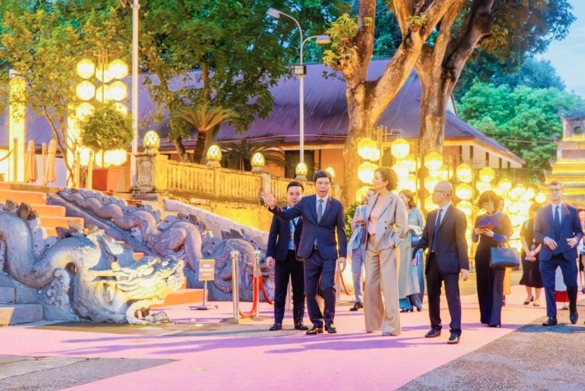 UNESCO Director-General Audrey Azoulay visits the Thang Long Imperial Citadel relic site in June