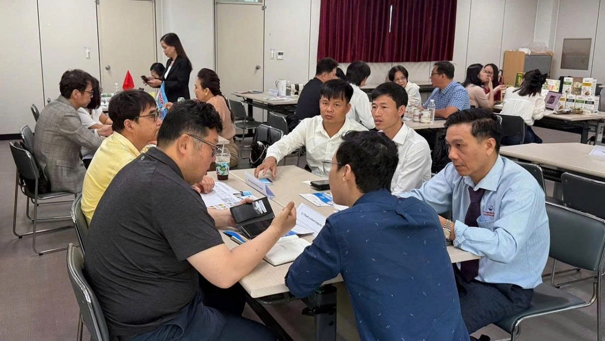 Vietnamese and Korean businesses engage in a business matching session as part of the trade promotion programme