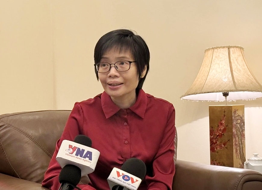 Ambassador Ton Thi Ngoc Huong, Head of the Permanent Mission of Vietnam to ASEAN, in an interview granted to Vietnamese media workers