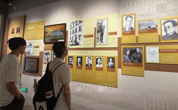 Visitors at the exhibition