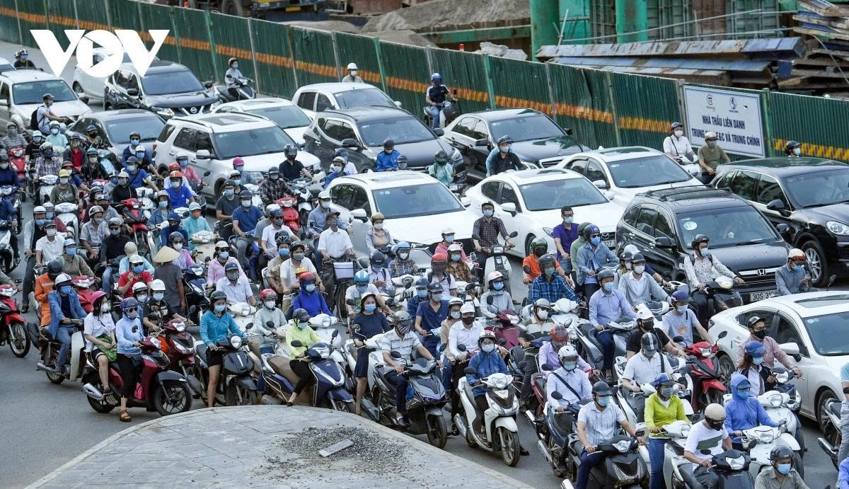 Vehicles running on fossil fuels are to blame for air pollution in big cities like Hanoi