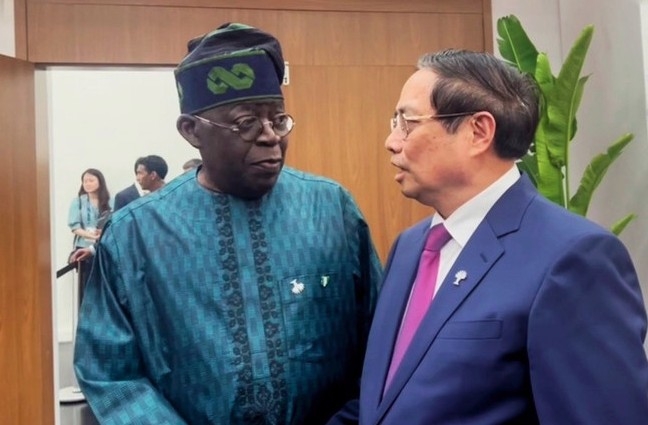 PM Pham Minh Chinh (R) and Nigerian President Bola Ahmed Tinubu (Photo: Government Portal)