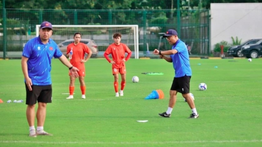 Vietnam U20 women’s football team are training hard to prepare for the coming 2026 AFC U20 Women’s Asian Cup qualifiers (Photo: VFF)