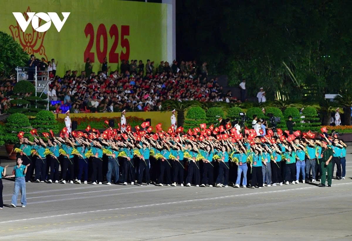 After the armed forces' parade, civic groups take part in the procession.