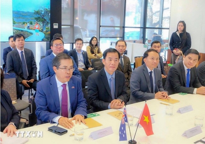 Ambassador Pham Hung Tam and Hue delegation meet with University of Tasmania leadership (Photo:VNA)