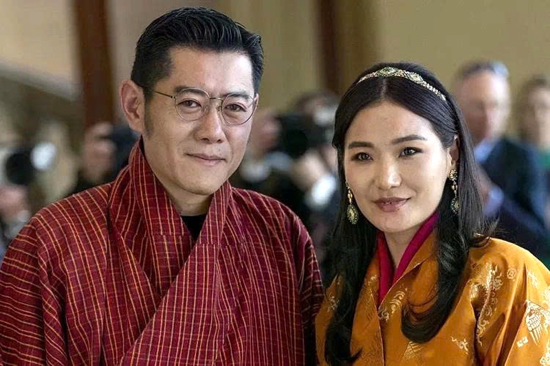 His Majesty King Jigme Khesar Namgyel Wangchuck of Bhutan and the Queen. (Photo: Getty Images)