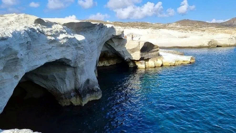 Sarakiniko beach on Milos Island - the site of the fatal incident. (Photo: News)