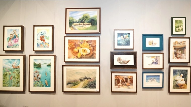 Some artworks on display at the exhibition