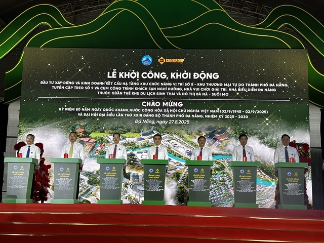 A ground-breaking ceremony on the construction of the number 5 site of the Da Nang Free Trade Zone. (Photo courtesy of Le Lam) 