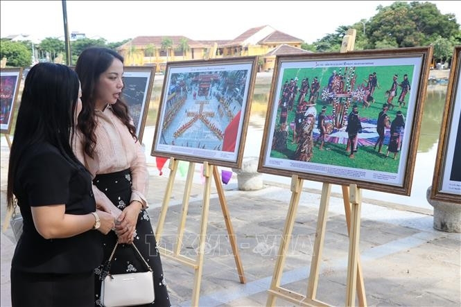 Visitors at the exhibition