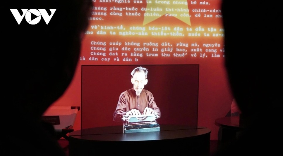 Image of President Ho Chi Minh drafting Declaration of Independence is recreated 