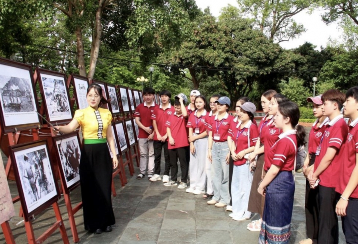 Visitors at the exhibition