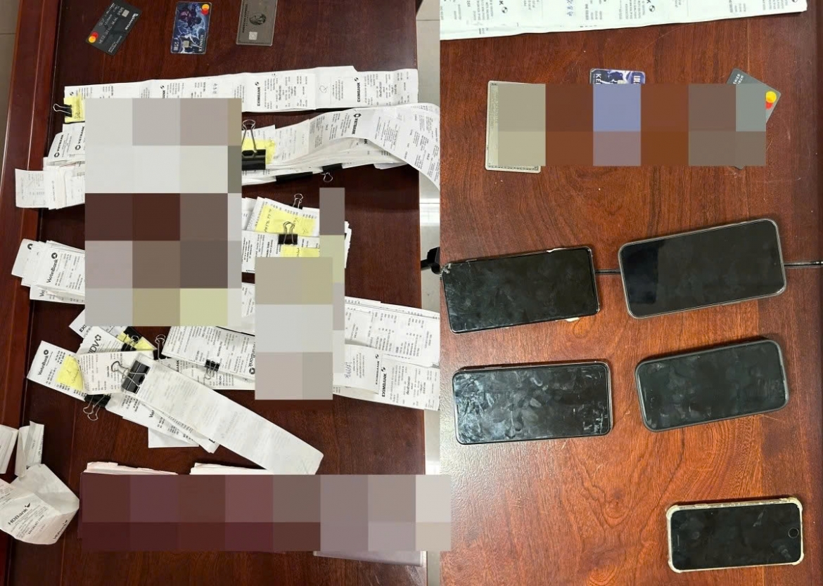 A number of exhibits are seized at the scene 