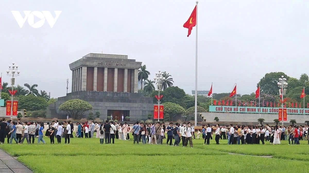Ho Chi Minh Mausoleum is among top destinations for tourists during their trip to the capital city these days