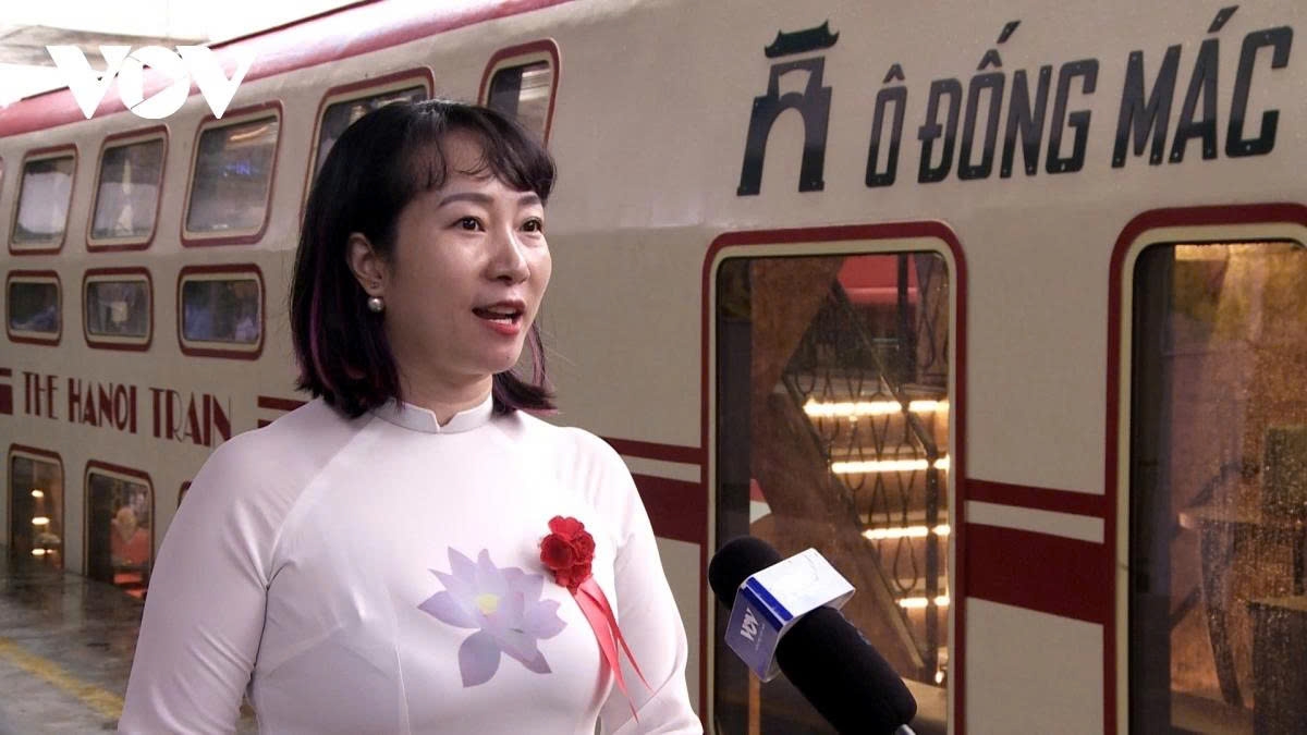 Tuyet Mai from Hanoi expresses her hope that there will be more projects like the heritage train to introduce Vietnamese culture to international friends.
