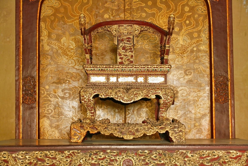 The Nguyen Dynasty (1802-1945) imperial throne is a nationally recognised treasure.