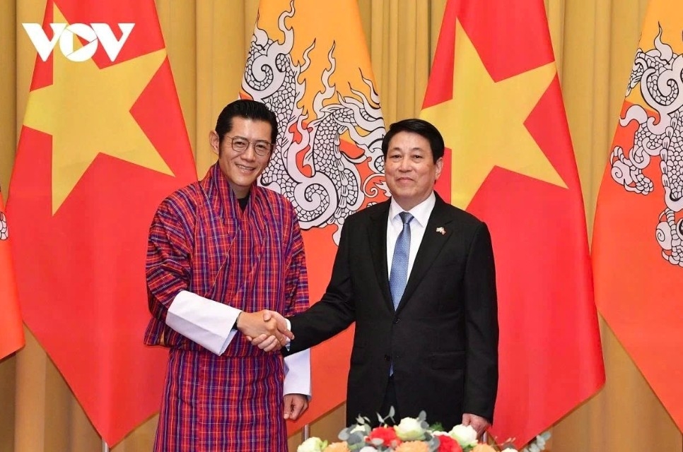State President Luong Cuong welcomes the Bhutanese King