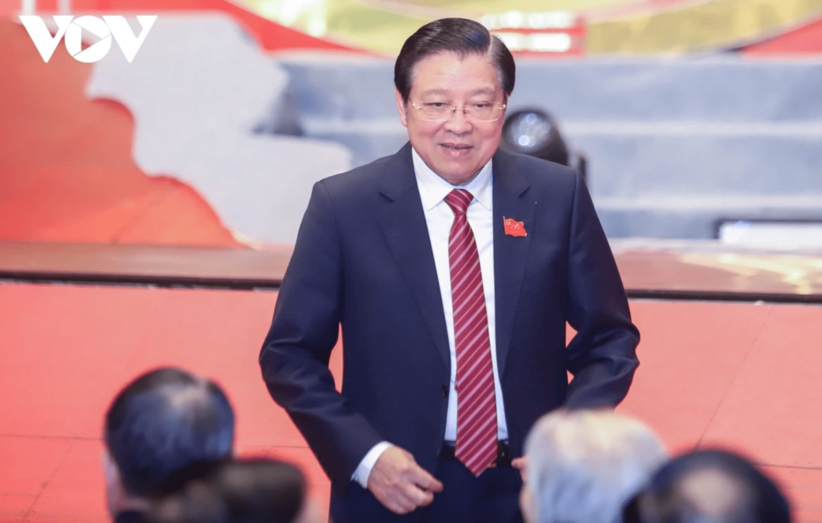 Head of the Party Central Committee’s Commission for Internal Affairs Phan Dinh Trac at the ceremony