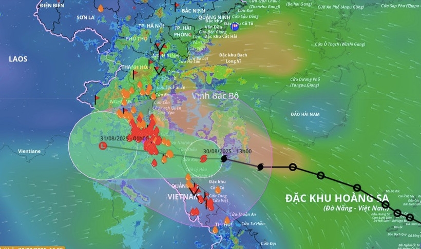Typhoon Nongfa is expected to make landfall on August 30 evening. (Photo: VNA)