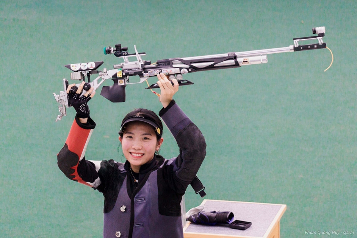 Le Thi Mong Tuyen will represent Vietnam at the Asian Championship 2025. (Image source of Vietnamese shooting team)