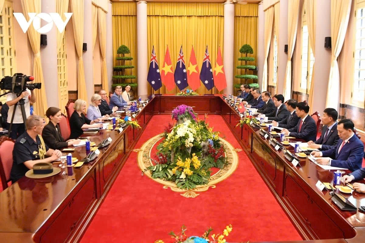 President Luong Cuong and Governor-General Sam Mostyn hold talks on measures to strengthen the comprehensive strategic partnership between Vietnam and Australia.