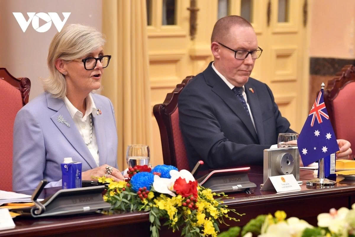 In addition to holding talks with President Luong Cuong, Australian Governor-General Sam Mostyn is scheduled to meet with other senior leaders of Vietnam. She will also attend the Vietnam–Australia Forum 2025, participate in the inauguration of the Australia–Vietnam Policy Institute, and visit Ho Chi Minh City for official engagements.