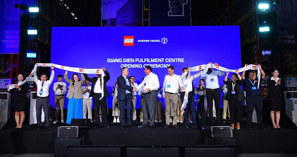 LEGO opens its regional distribution centre, the fifth of its kind globally, in Dong Nai province, southern Vietnam. (Photo: Kuehne+Nagel)
