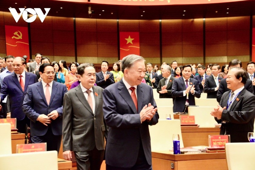 Party General Secretary To Lam and incumbent and former Party and State leaders attend opening of the first Congress of the National Assembly Party Organization for the 2025-2030 tenure