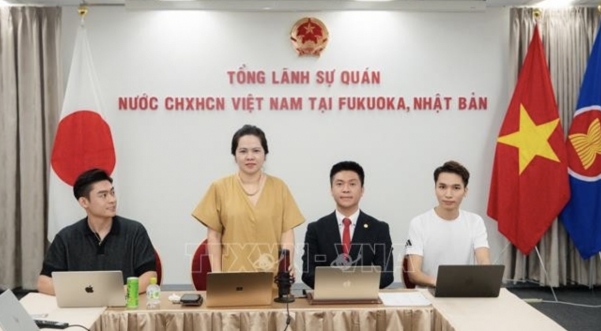 Consul General of Vietnam in Fukuoka, Japan, Vu Chi Mai, speaks at the closing ceremony. (Photo: VNA)