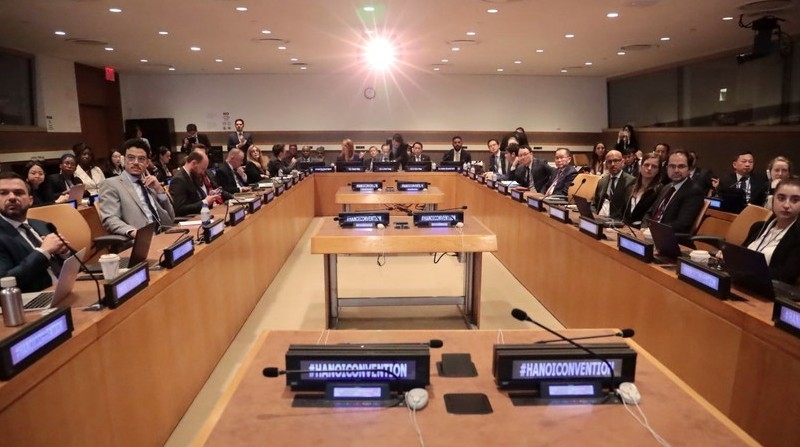 Delegates attends the event introducing the opening for the signing ceremony for the landmark Hanoi Convention against Cybercrime at United Nations headquarters on September 22, 2025. (Photo courtesy of the Ministry of Foreign Affairs)